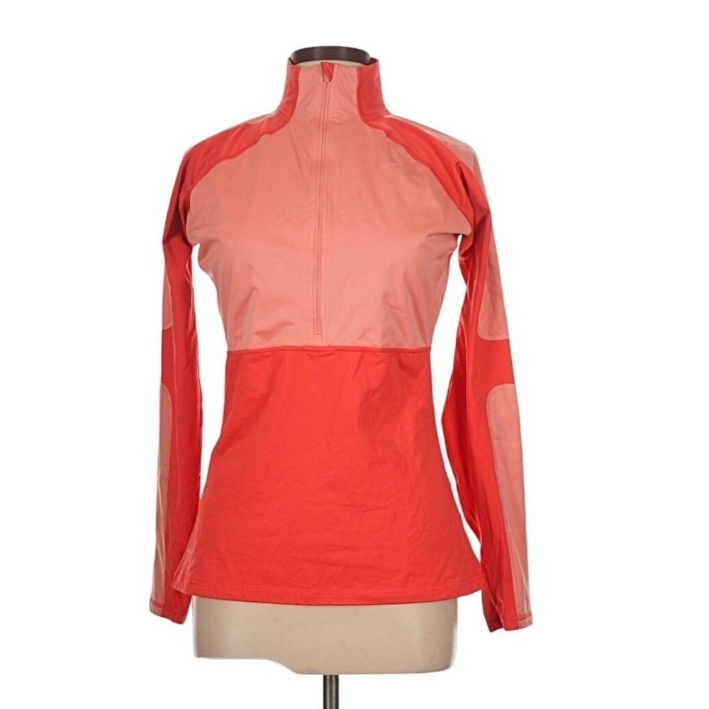 Nike Pro Dri-FIT Womens Red Coral Half Zip Pullover Running Top Large